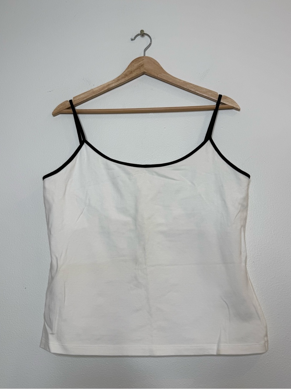 90s y2k Vintage Ann Taylor Loft Contrast Spaghetti Strap Tank Top cotton spandex